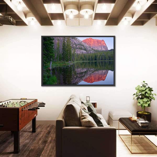 Yellowjacket Lake And Sugarloaf Mountain Canvas Wall Art-3 Horizontal-Gallery Wrap-25" x 16"-Tiaracle