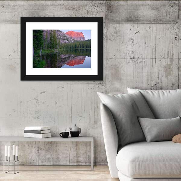 Yellowjacket Lake And Sugarloaf Mountain Canvas Wall Art-3 Horizontal-Gallery Wrap-25" x 16"-Tiaracle