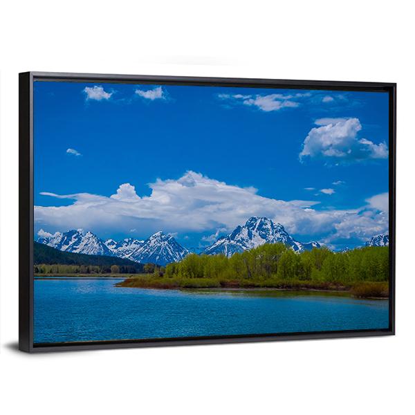 Yellowstone River In Wyoming Canvas Wall Art-3 Horizontal-Gallery Wrap-25" x 16"-Tiaracle
