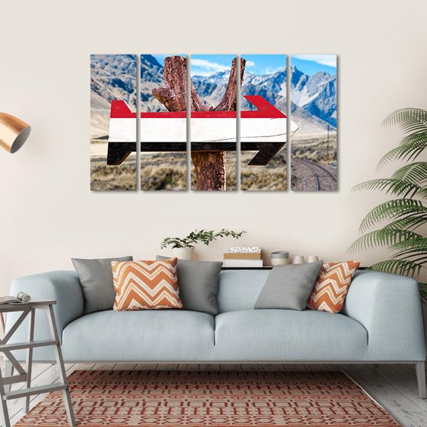 Yemen Flag Sign Canvas Wall Art-5 Horizontal-Gallery Wrap-22" x 12"-Tiaracle