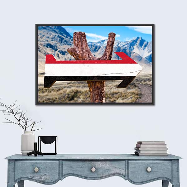 Yemen Flag Sign Panoramic Canvas Wall Art-1 Piece-36" x 12"-Tiaracle