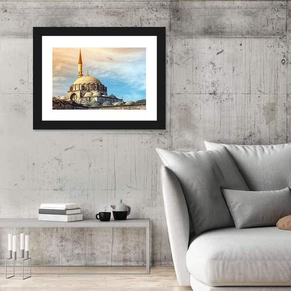 Yeni Cami Mosque In Istanbul Canvas Wall Art-3 Horizontal-Gallery Wrap-25" x 16"-Tiaracle