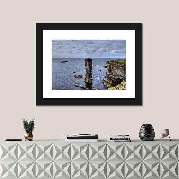 Yesnaby Castle Canvas Wall Art-1 Piece-Framed Print-20" x 16"-Tiaracle