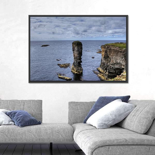 Yesnaby Castle Canvas Wall Art-3 Horizontal-Gallery Wrap-25" x 16"-Tiaracle