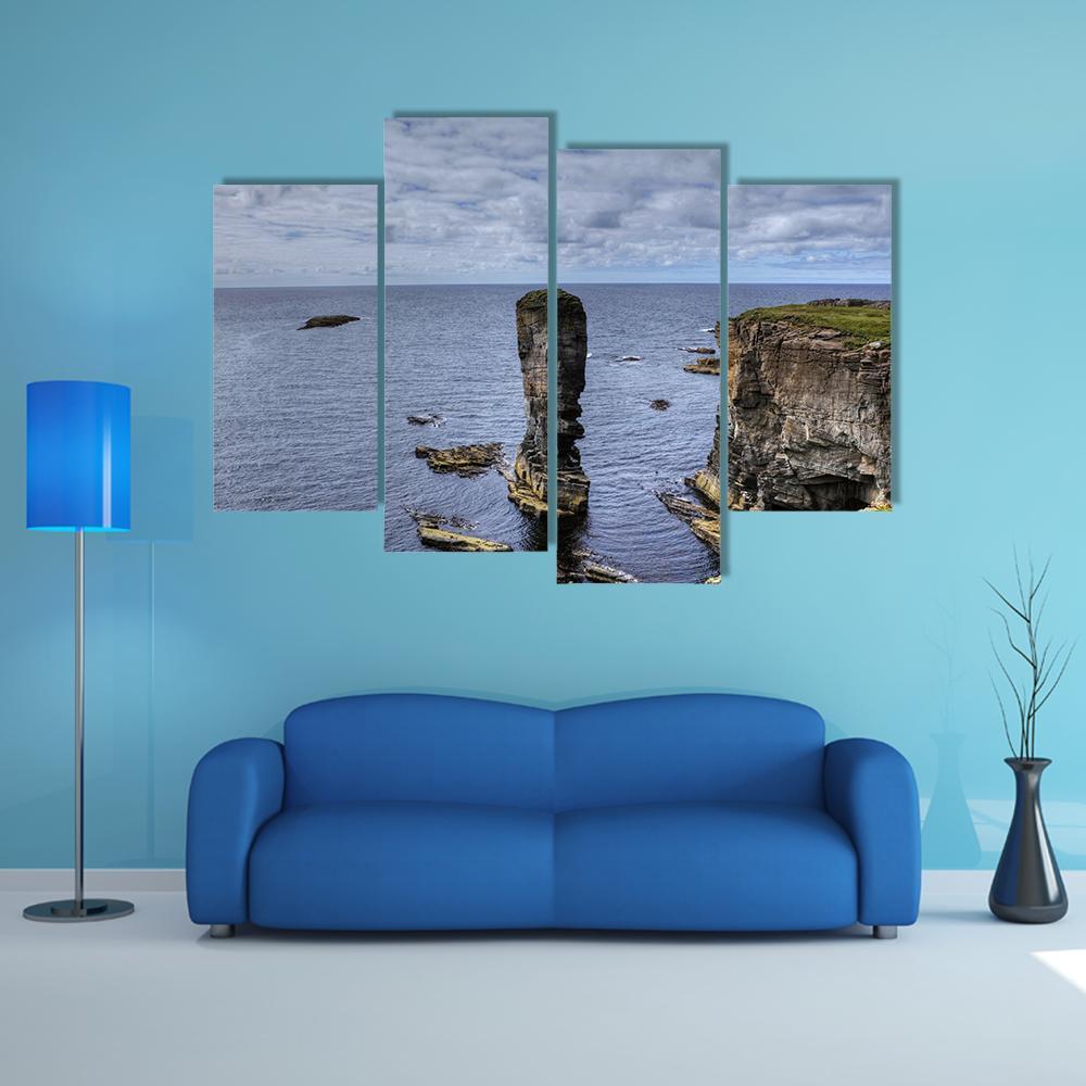 Yesnaby Castle Canvas Wall Art-4 Pop-Gallery Wrap-50" x 32"-Tiaracle