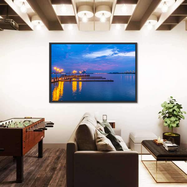 Yixing Shiqiao Lake View Canvas Wall Art-3 Horizontal-Gallery Wrap-25" x 16"-Tiaracle