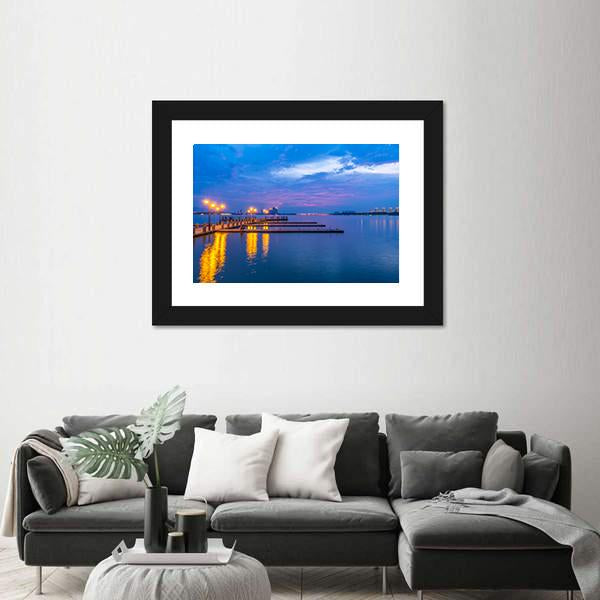 Yixing Shiqiao Lake View Canvas Wall Art-3 Horizontal-Gallery Wrap-25" x 16"-Tiaracle