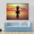 Yoga On The Beach Canvas Wall Art-5 Horizontal-Gallery Wrap-22" x 12"-Tiaracle