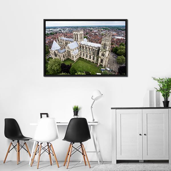 York Minster Cathedral Canvas Wall Art-3 Horizontal-Gallery Wrap-25" x 16"-Tiaracle