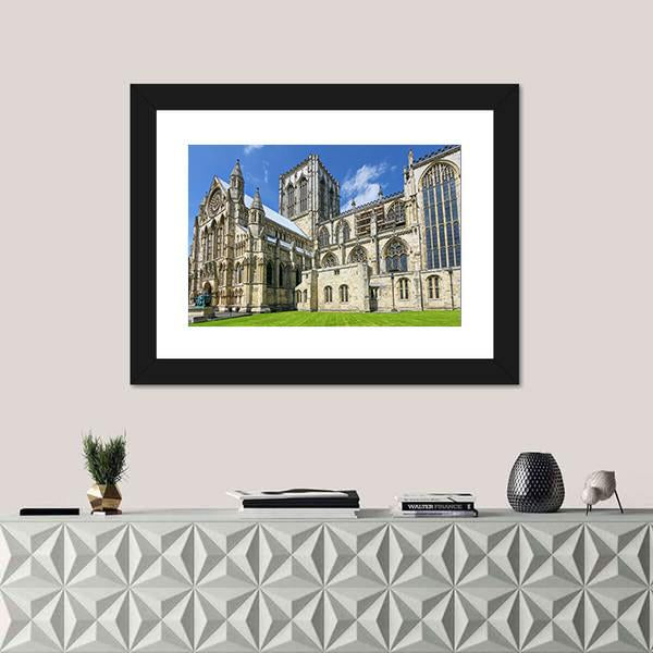 York Minster In England Canvas Wall Art-1 Piece-Framed Print-20" x 16"-Tiaracle