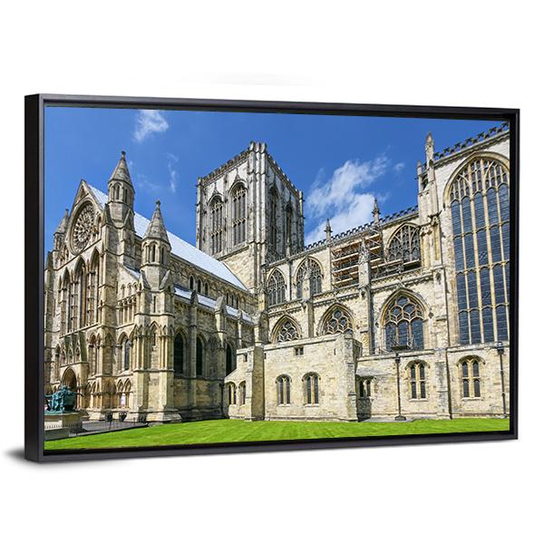 York Minster In England Canvas Wall Art-3 Horizontal-Gallery Wrap-25" x 16"-Tiaracle
