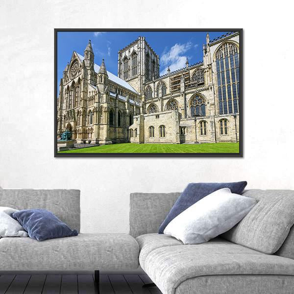 York Minster In England Canvas Wall Art-3 Horizontal-Gallery Wrap-25" x 16"-Tiaracle