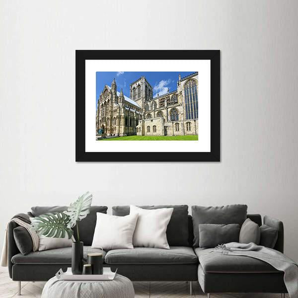 York Minster In England Canvas Wall Art-3 Horizontal-Gallery Wrap-25" x 16"-Tiaracle