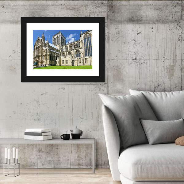 York Minster In England Canvas Wall Art-3 Horizontal-Gallery Wrap-25" x 16"-Tiaracle