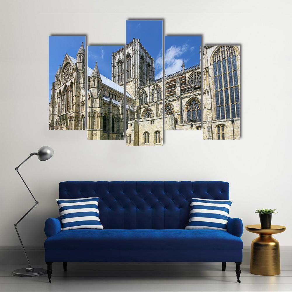 York Minster In England Canvas Wall Art-5 Pop-Gallery Wrap-47" x 32"-Tiaracle