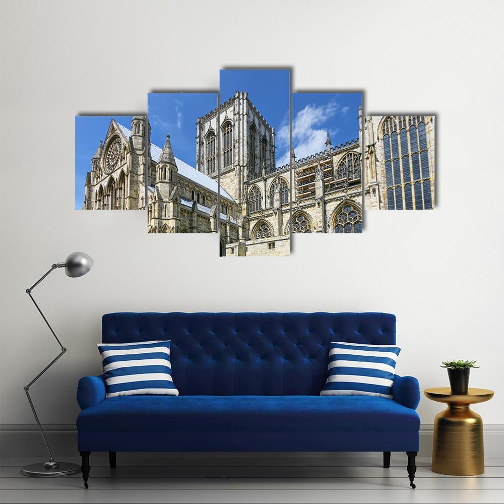 York Minster In England Canvas Wall Art-5 Star-Gallery Wrap-62" x 32"-Tiaracle