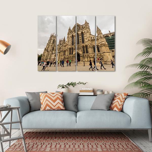 York Minster In UK Canvas Wall Art-4 Horizontal-Gallery Wrap-34" x 24"-Tiaracle