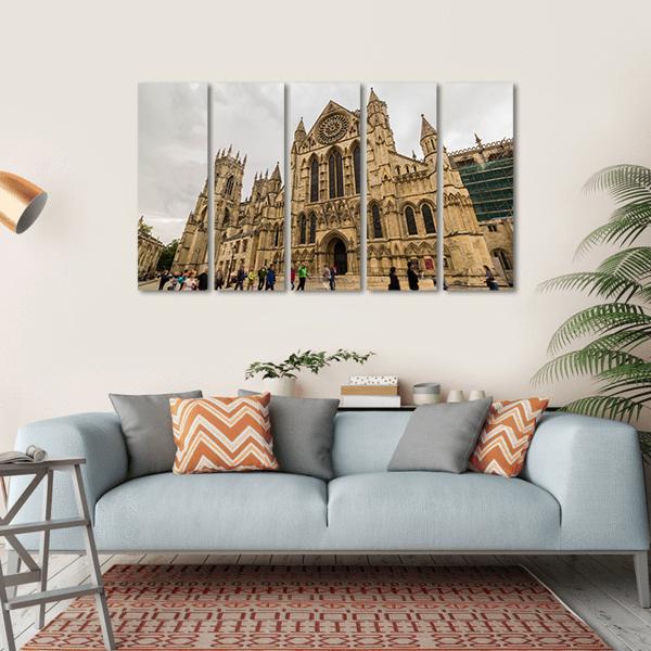 York Minster In UK Canvas Wall Art-5 Horizontal-Gallery Wrap-22" x 12"-Tiaracle