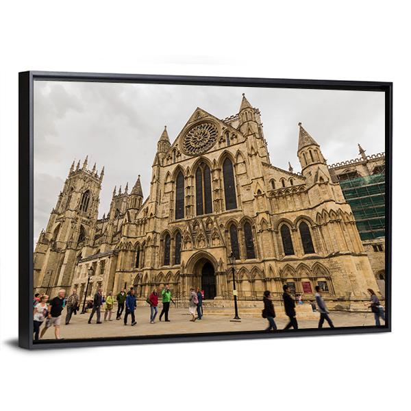 York Minster In UK Canvas Wall Art-3 Horizontal-Gallery Wrap-25" x 16"-Tiaracle