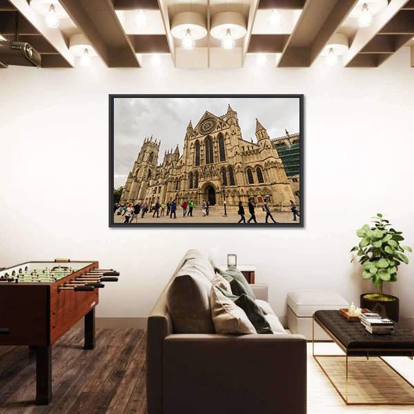 York Minster In UK Canvas Wall Art-3 Horizontal-Gallery Wrap-25" x 16"-Tiaracle