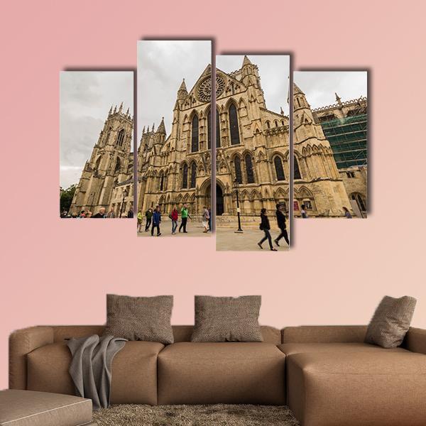 York Minster In UK Canvas Wall Art-4 Pop-Gallery Wrap-50" x 32"-Tiaracle