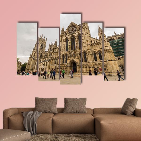 York Minster In UK Canvas Wall Art-5 Pop-Gallery Wrap-47" x 32"-Tiaracle