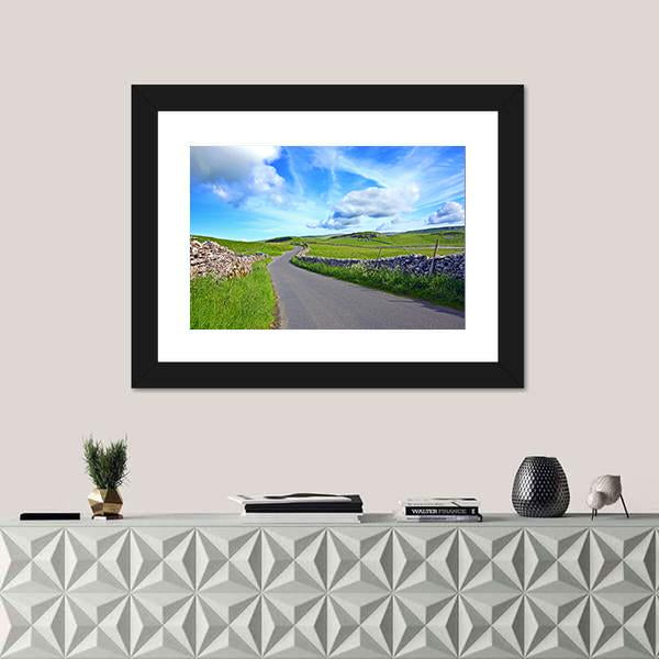 Yorskshire Dales On Sunny Day Canvas Wall Art-1 Piece-Framed Print-20" x 16"-Tiaracle