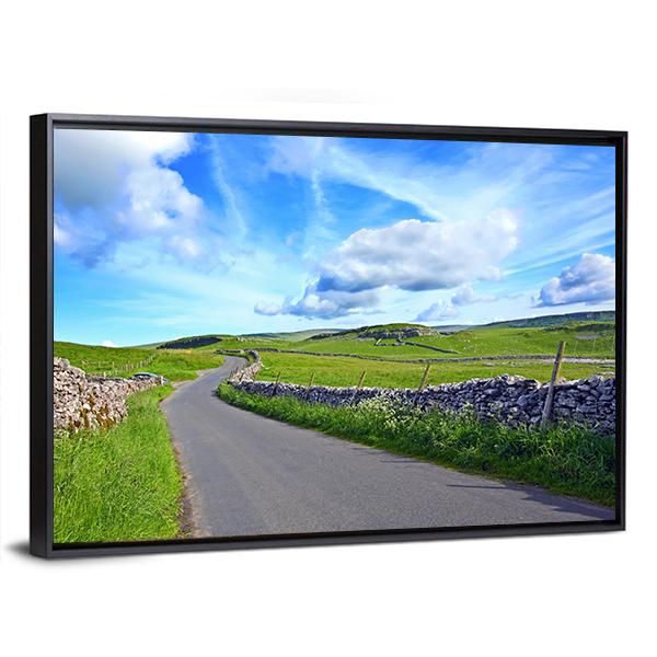 Yorskshire Dales On Sunny Day Canvas Wall Art-3 Horizontal-Gallery Wrap-25" x 16"-Tiaracle