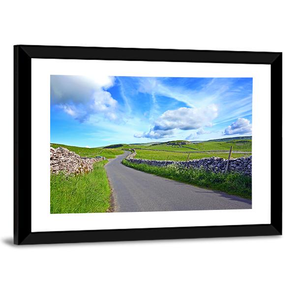 Yorskshire Dales On Sunny Day Canvas Wall Art-3 Horizontal-Gallery Wrap-25" x 16"-Tiaracle