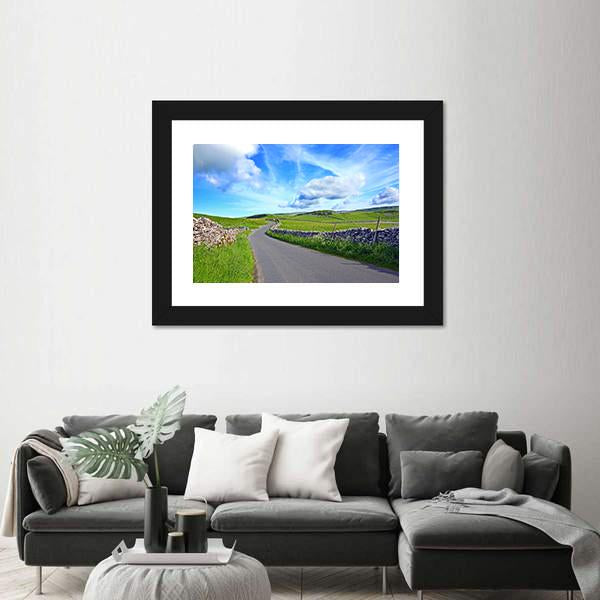 Yorskshire Dales On Sunny Day Canvas Wall Art-3 Horizontal-Gallery Wrap-25" x 16"-Tiaracle