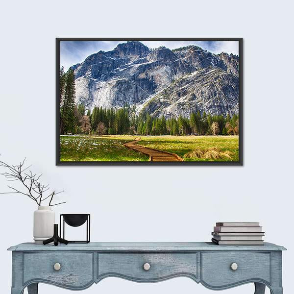 Yosemite National Park Canvas Wall Art-1 Piece-Floating Frame-24" x 16"-Tiaracle