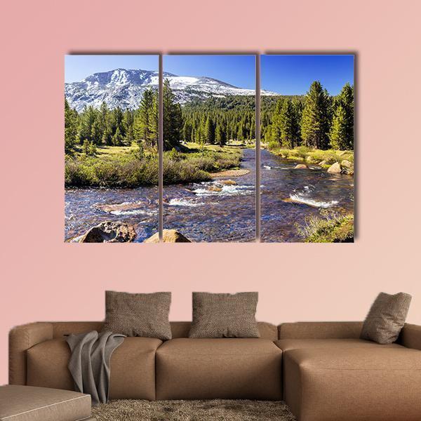 Yosemite National Park In California Canvas Wall Art-3 Horizontal-Gallery Wrap-37" x 24"-Tiaracle
