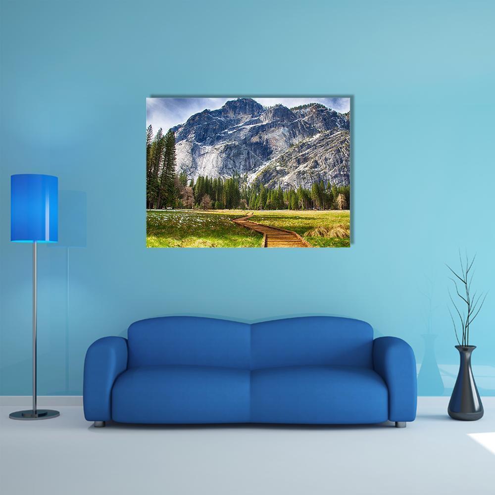 Yosemite National Park Canvas Wall Art-1 Piece-Gallery Wrap-48" x 32"-Tiaracle