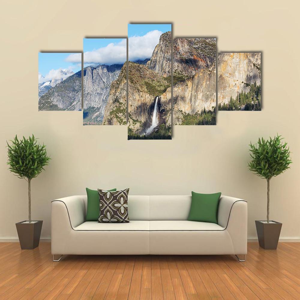 Yosemite National Park Canvas Wall Art-5 Star-Gallery Wrap-62" x 32"-Tiaracle