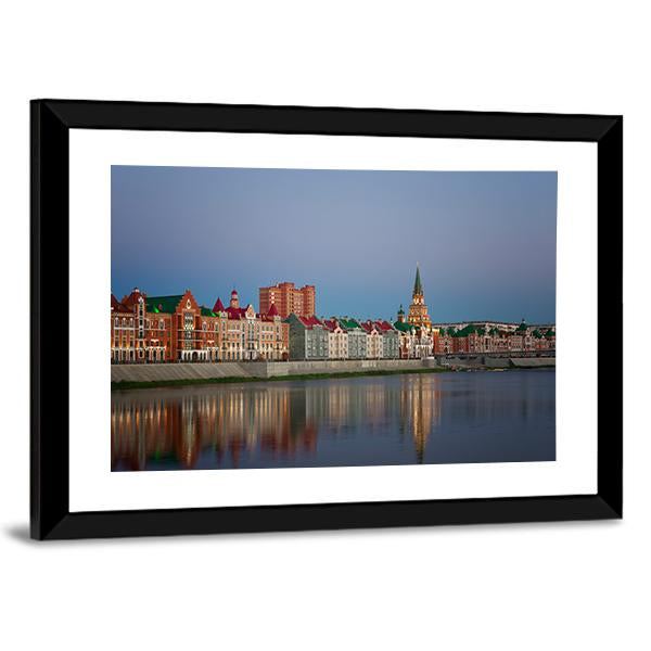 Yoshkar Ola City At Sunset In Russia Canvas Wall Art-3 Horizontal-Gallery Wrap-25" x 16"-Tiaracle
