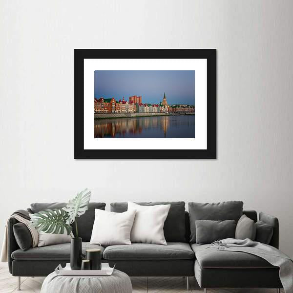 Yoshkar Ola City At Sunset In Russia Canvas Wall Art-3 Horizontal-Gallery Wrap-25" x 16"-Tiaracle
