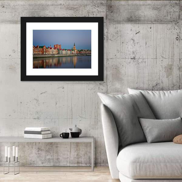 Yoshkar Ola City At Sunset In Russia Canvas Wall Art-3 Horizontal-Gallery Wrap-25" x 16"-Tiaracle