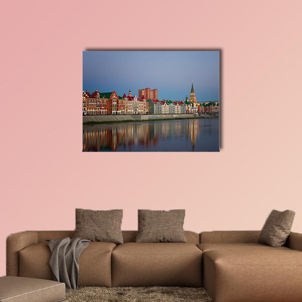 Yoshkar Ola City At Sunset In Russia Canvas Wall Art-1 Piece-Gallery Wrap-48" x 32"-Tiaracle
