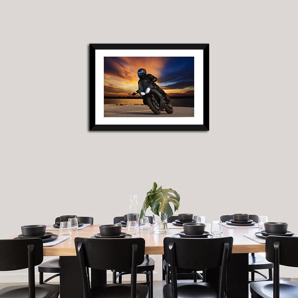 Young Bike Rider Canvas Wall Art-5 Horizontal-Gallery Wrap-22" x 12"-Tiaracle