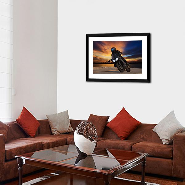 Young Bike Rider Canvas Wall Art-5 Horizontal-Gallery Wrap-22" x 12"-Tiaracle