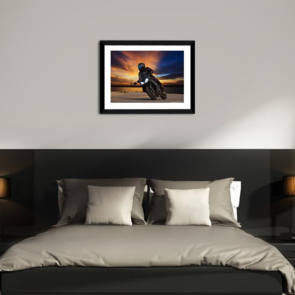Young Bike Rider Canvas Wall Art-5 Horizontal-Gallery Wrap-22" x 12"-Tiaracle