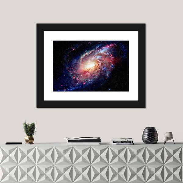 Young Galaxy In Deep Space Canvas Wall Art-1 Piece-Framed Print-20" x 16"-Tiaracle