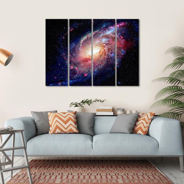 Young Galaxy In Deep Space Canvas Wall Art-4 Horizontal-Gallery Wrap-34" x 24"-Tiaracle