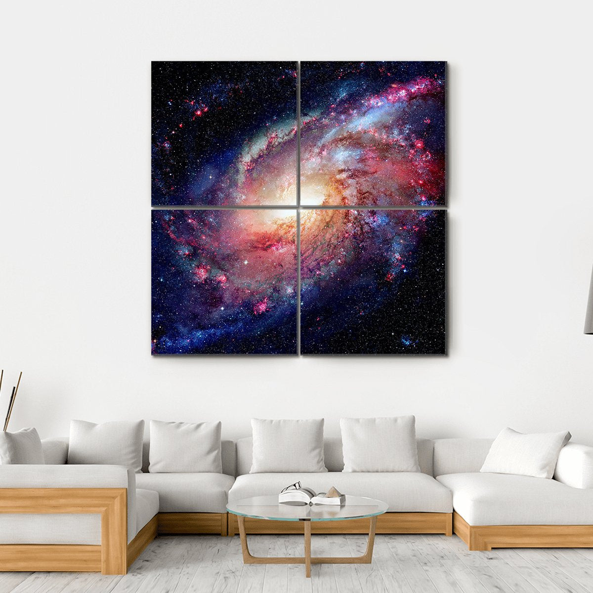 Young Galaxy In Deep Space Canvas Wall Art-4 Square-Gallery Wrap-17" x 17"-Tiaracle