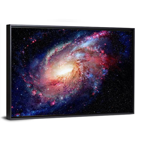 Young Galaxy In Deep Space Canvas Wall Art-3 Horizontal-Gallery Wrap-25" x 16"-Tiaracle