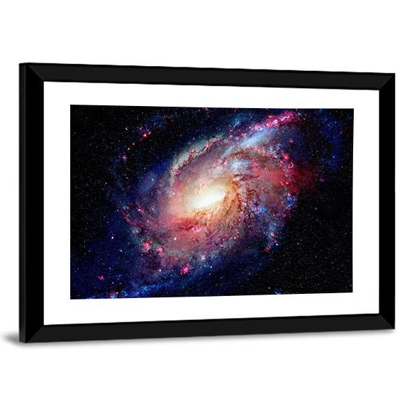 Young Galaxy In Deep Space Canvas Wall Art-5 Horizontal-Gallery Wrap-22" x 12"-Tiaracle