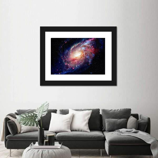 Young Galaxy In Deep Space Canvas Wall Art-5 Horizontal-Gallery Wrap-22" x 12"-Tiaracle