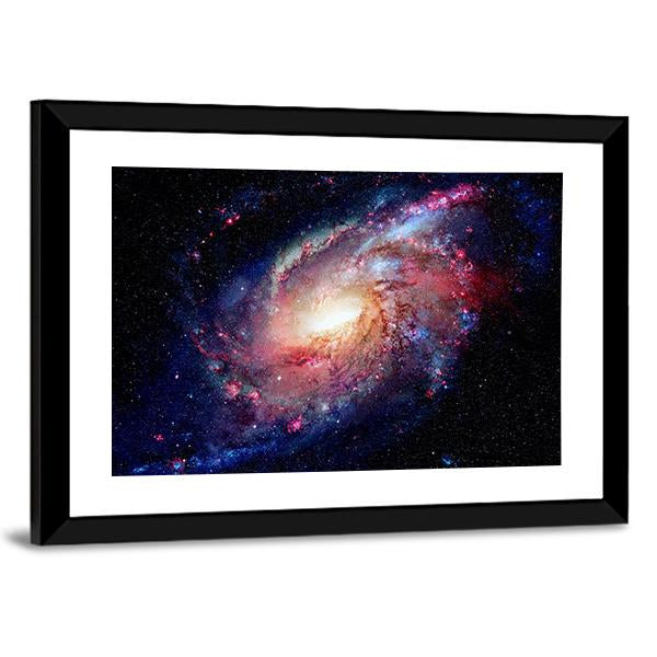 Young Galaxy In Deep Space Canvas Wall Art-3 Horizontal-Gallery Wrap-25" x 16"-Tiaracle