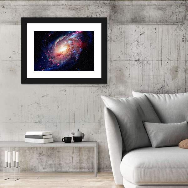 Young Galaxy In Deep Space Canvas Wall Art-5 Horizontal-Gallery Wrap-22" x 12"-Tiaracle