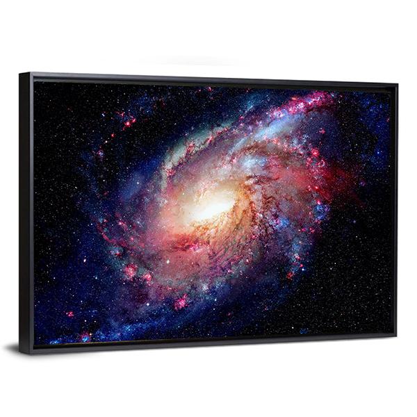 Young Galaxy In Deep Space Canvas Wall Art-5 Horizontal-Gallery Wrap-22" x 12"-Tiaracle
